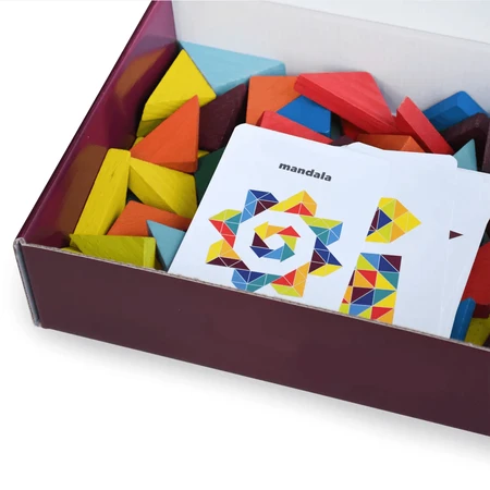 Mosaic wooden triangles 64 pieces