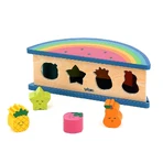 Wooden shape sorter game - Rainbow with fruit Andy Westface - Vilac