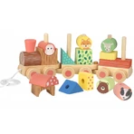 Train en bois avec formes et animaux, Orange Tree Toys