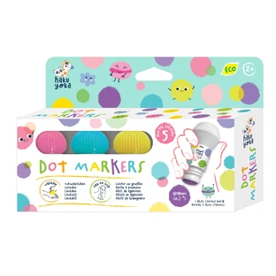 Set of 5 washable Dot Markers - pastel colors, Haku Yoka