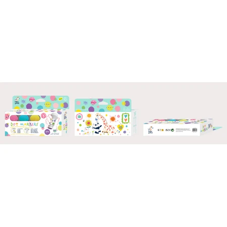 Set of 5 washable Dot Markers - pastel colors, Haku Yoka