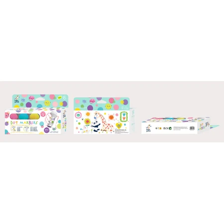 Set of 5 washable Dot Markers - pastel colors, Haku Yoka