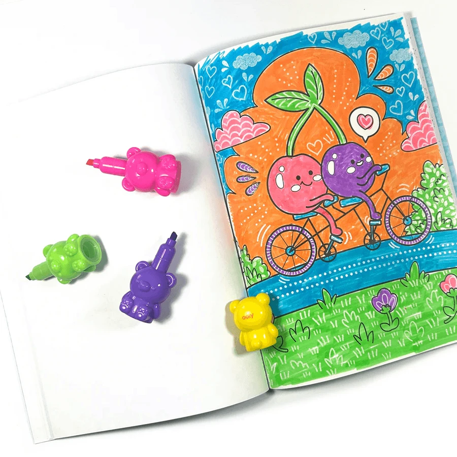 Auswechselbare Marker Bear Besties - Satz von 5 Neonfarben - Bear Besties