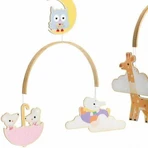 Wooden mobile decoration, animals