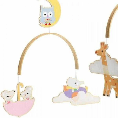 Wooden mobile decoration, animals