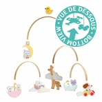 Wooden mobile decoration, animals