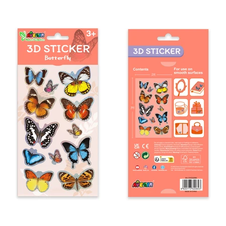 Stickers 3D - Papillons, collection Créations naturelles