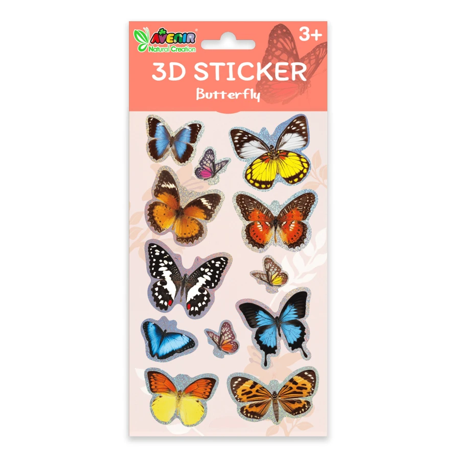 Stickers 3D - Papillons, collection Créations naturelles