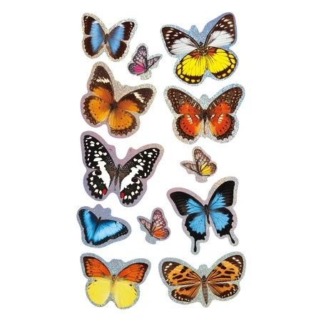 Stickers 3D - Papillons, collection Créations naturelles