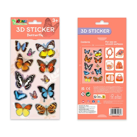 Stickers 3D - Papillons, collection Créations naturelles