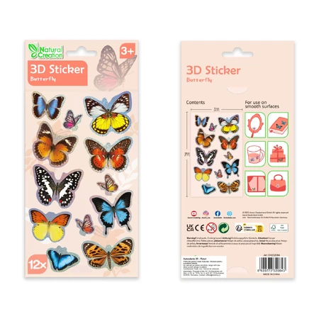Stickers 3D - Papillons, collection Créations naturelles