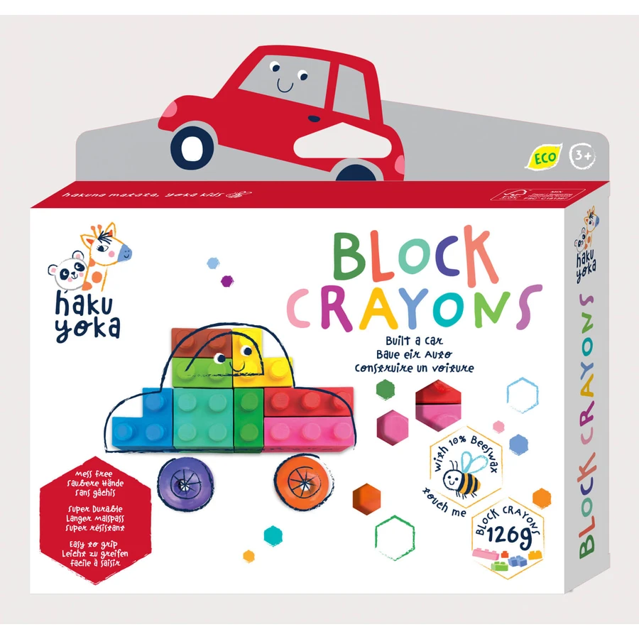 Interconnectable Block Crayons Waxed Pencils - Machine, Haku Yoka