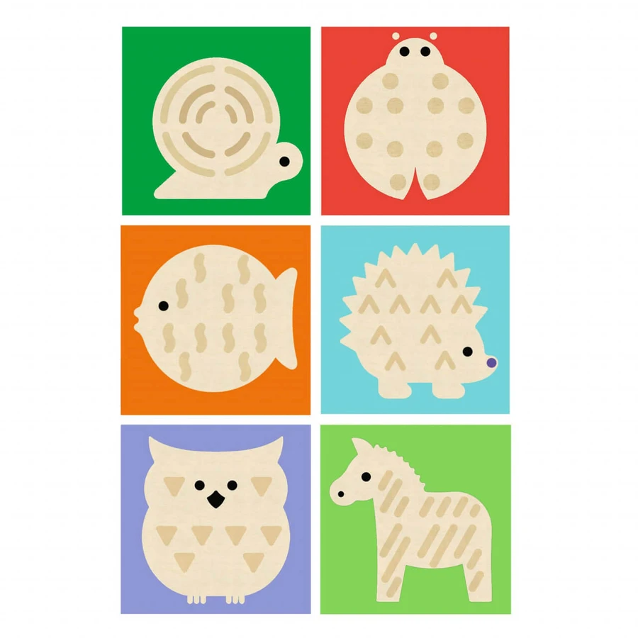 TouchBasic wooden cubes, Djeco