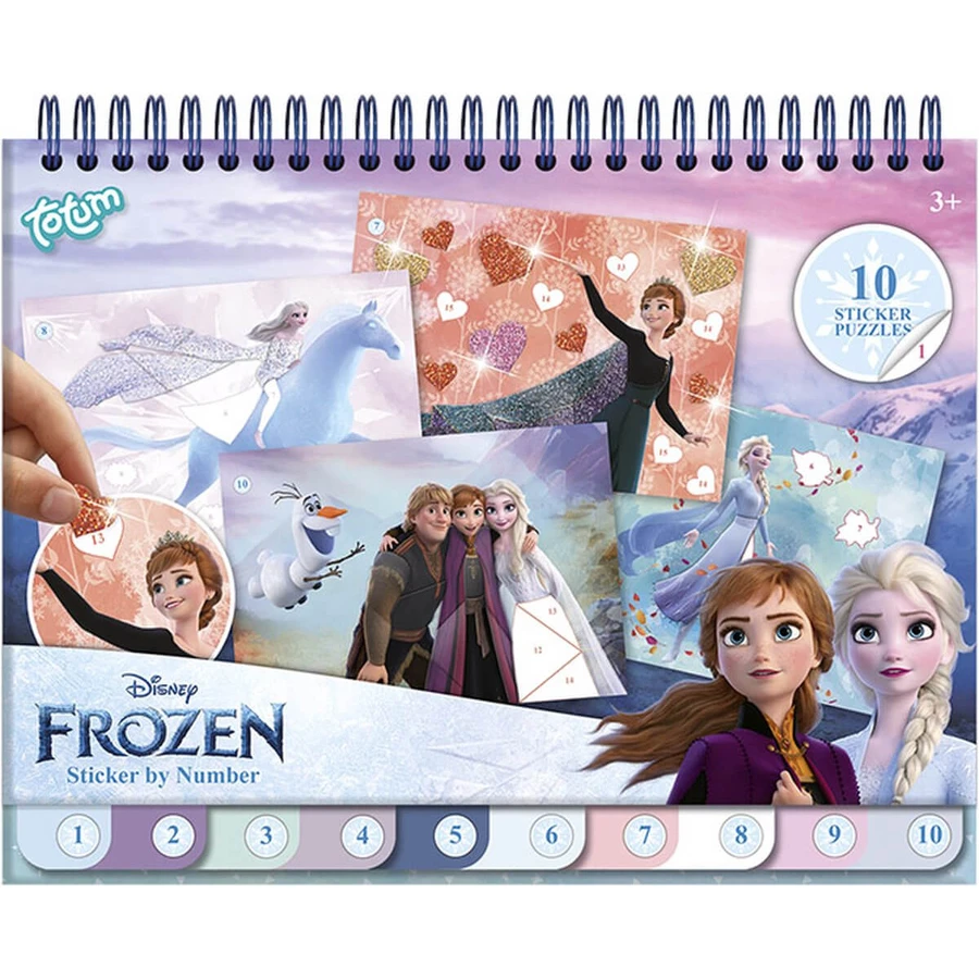 Set créatif avec autocollants, chiffres à coller, Disney Frozen
