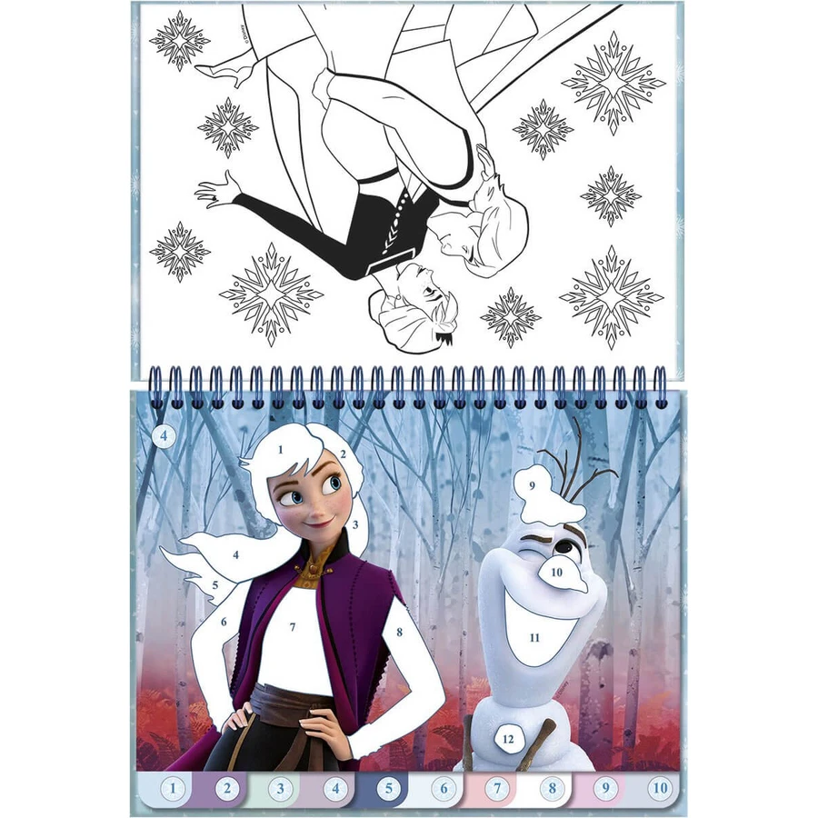 Set créatif avec autocollants, chiffres à coller, Disney Frozen