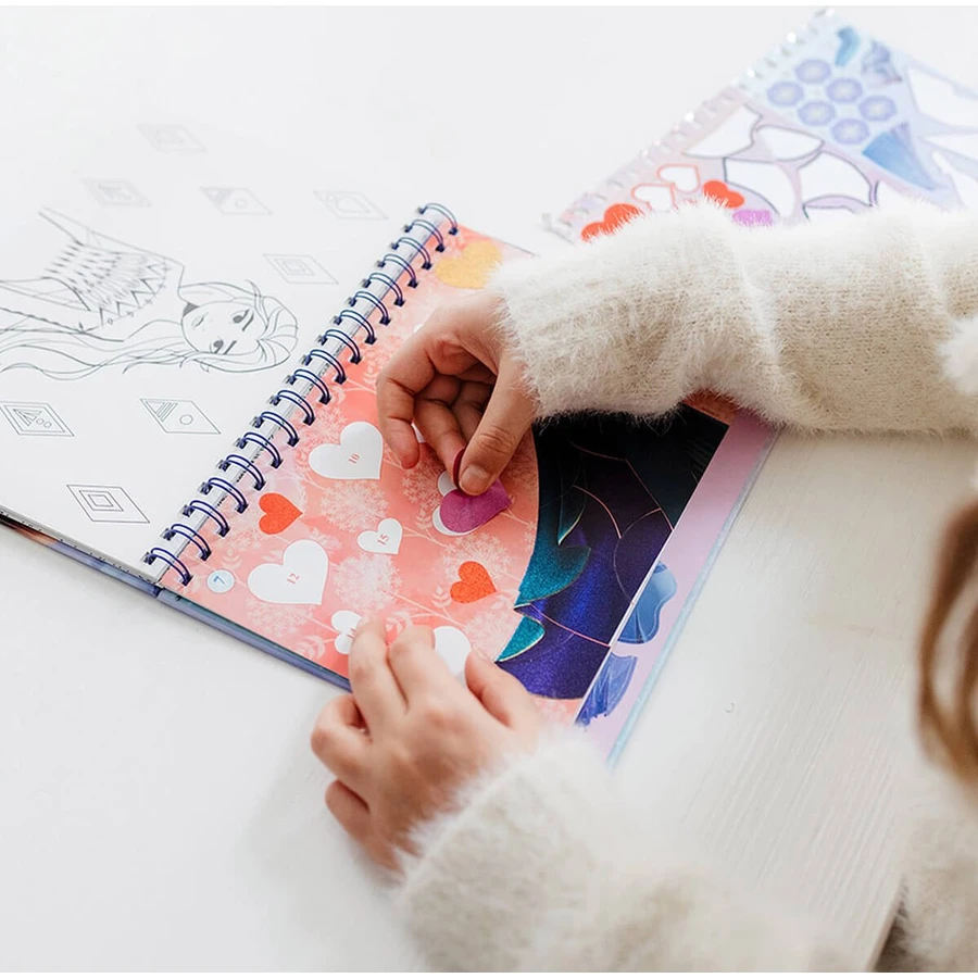 Set créatif avec autocollants, chiffres à coller, Disney Frozen