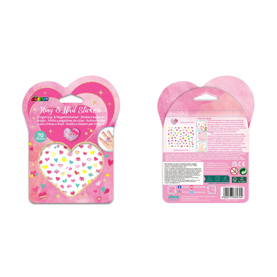 Fancy Me Nagelring und Aufkleber Set