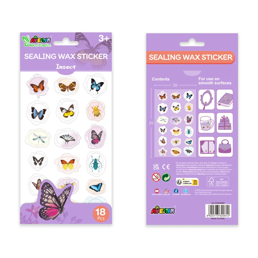 Imitatie zeehond stickers - Insecten, Natural Creations collectie