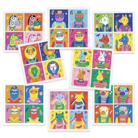 Inspiriert von Andy Warhol, Djeco-Collage