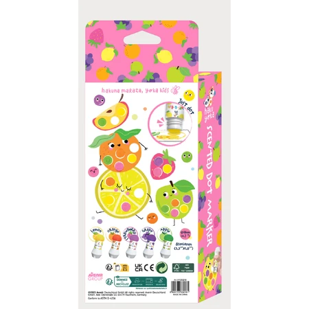 5er-Set Dots4Fun abwaschbare Cariocas - mit Fruchtduft, Haku Yoka