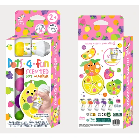 5er-Set Dots4Fun abwaschbare Cariocas - mit Fruchtduft, Haku Yoka