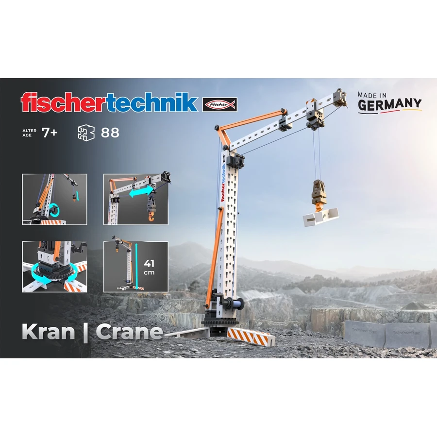 STEM Kit Crane assembly and handling crane, Fischertechnik