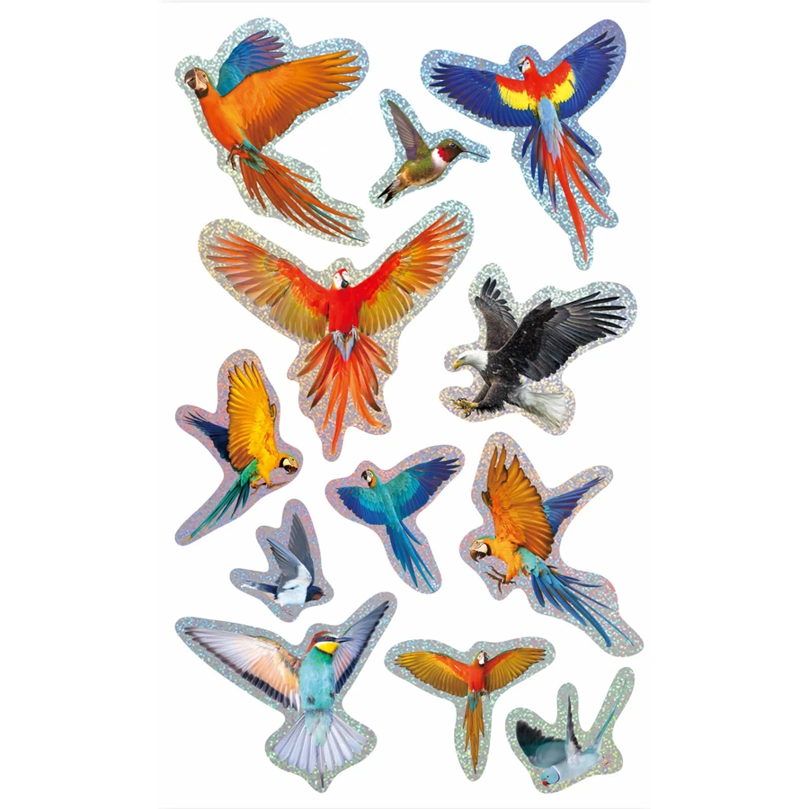 Stickers 3D - Oiseaux, collection Créations naturelles