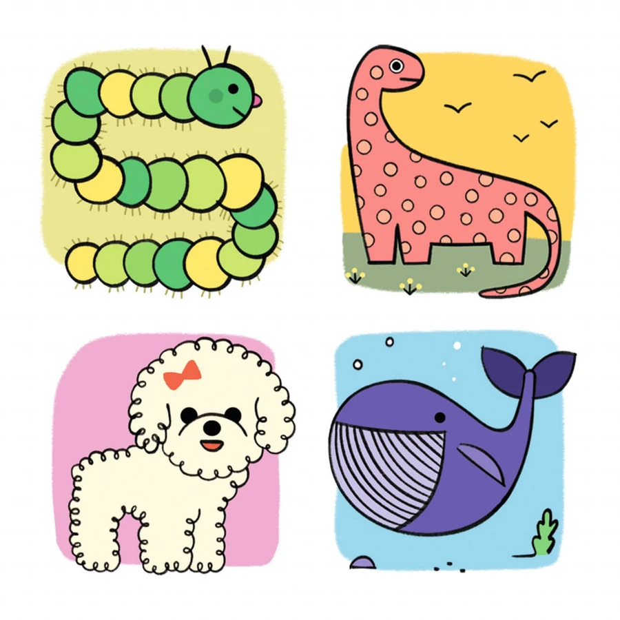Game Eduludo Draw step by step Lama & co, Djeco