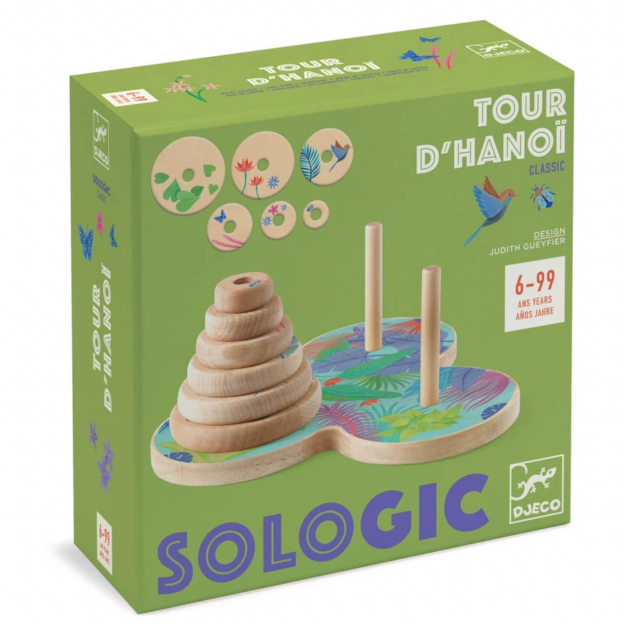 Jeu de logique Tower of Hanoi, Djeco