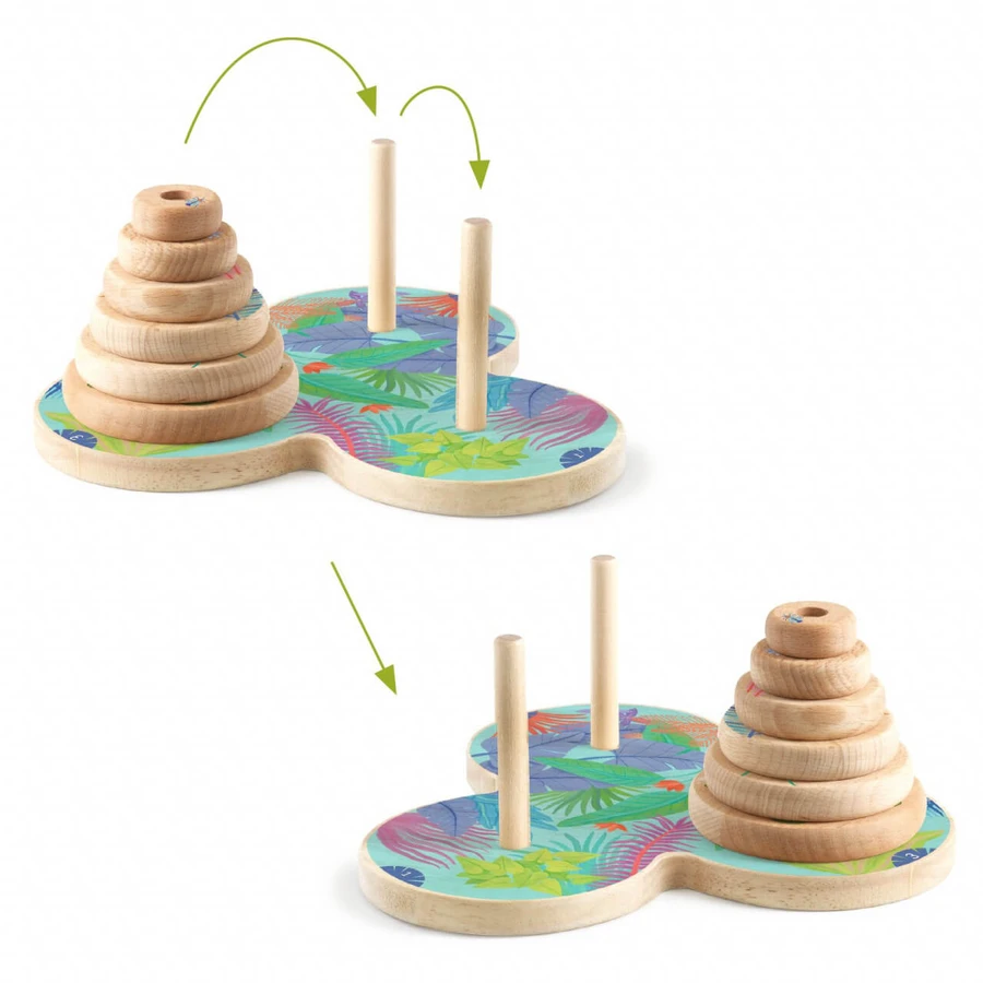 Jeu de logique Tower of Hanoi, Djeco