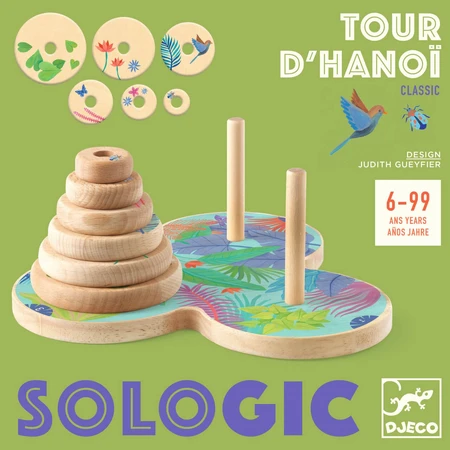 Jeu de logique Tower of Hanoi, Djeco