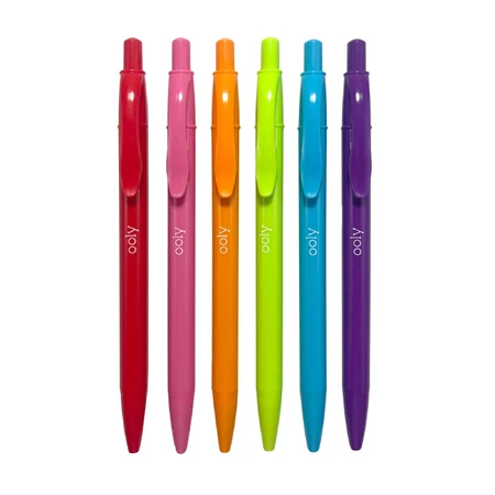 Juego de 6 bolígrafos de colores retráctiles Bright Writers