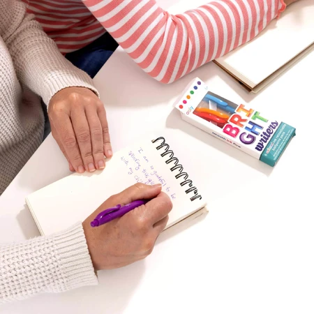Juego de 6 bolígrafos de colores retráctiles Bright Writers
