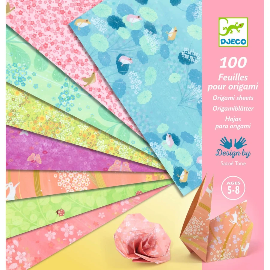 Juego de hojas de origami creativo Haru, Djeco