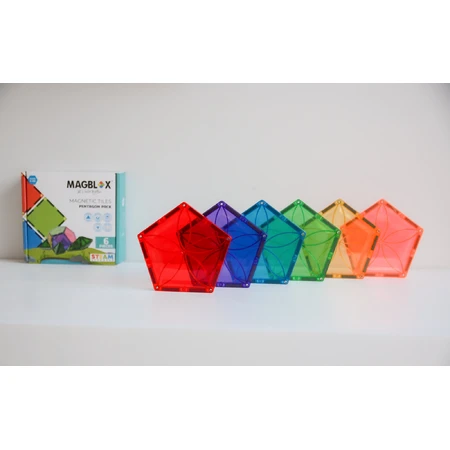 Magblox magnetic set - 6 magnetic pentagon pieces for construction