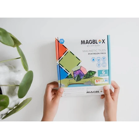 Magblox magnetic set - 6 magnetic pentagon pieces for construction
