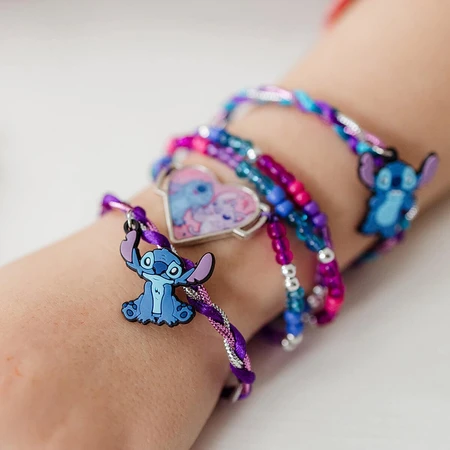 Set creativo DIY 2 en 1, Crea pulseras y figuritas de escayola, Disney Lilo y Stitch