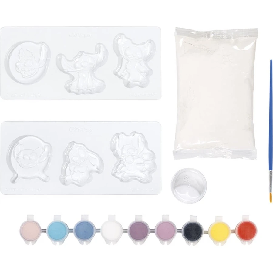 Set creativo DIY 2 en 1, Crea pulseras y figuritas de escayola, Disney Lilo y Stitch