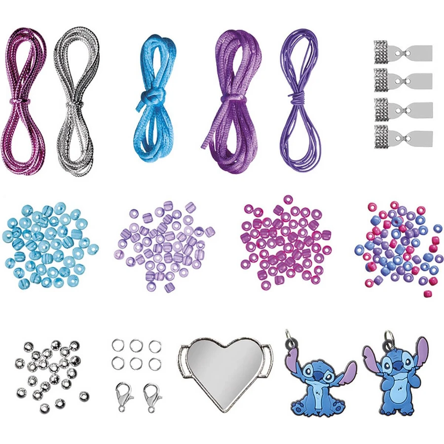 Set creativo DIY 2 en 1, Crea pulseras y figuritas de escayola, Disney Lilo y Stitch