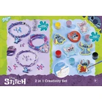 Set creativo DIY 2 en 1, Crea pulseras y figuritas de escayola, Disney Lilo y Stitch