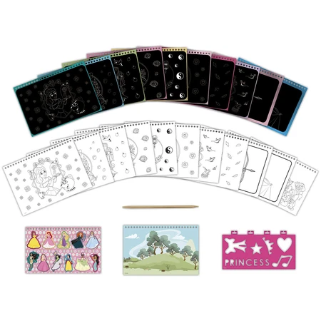 Creatieve Disney Prinses schraap- en kleurset