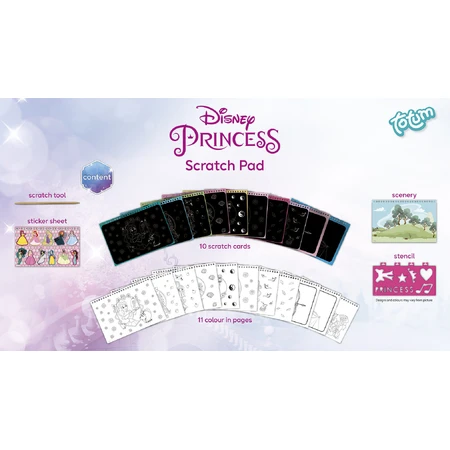 Creatieve Disney Prinses schraap- en kleurset