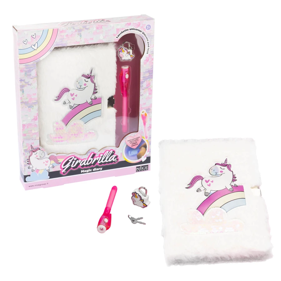 Girabrilla Secret Diary - Magic Unicorn - bolígrafo con tinta invisible y candado