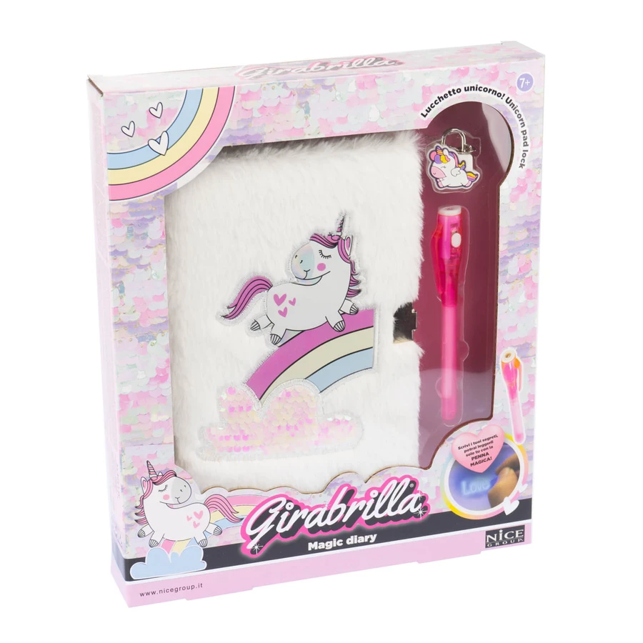 Girabrilla Secret Diary - Magic Unicorn - bolígrafo con tinta invisible y candado
