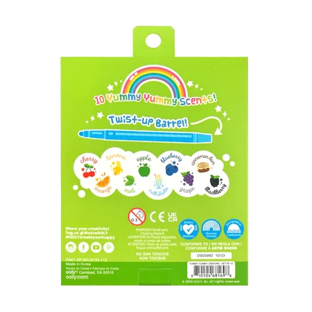 Lápices de colores perfumados - Yummy Yummy, set de 10
