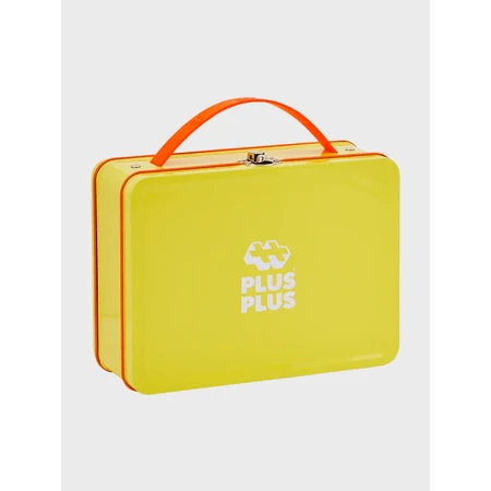 Plus-Plus Baukasten, 70 große Teile, tragbar, in Metallbox, Standardfarben