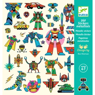 Djeco Roboti metal stickers