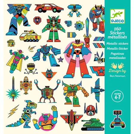 Djeco Roboti metal stickers