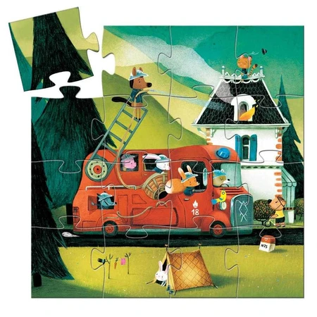 Puzzle Djeco - Feuerwehrauto