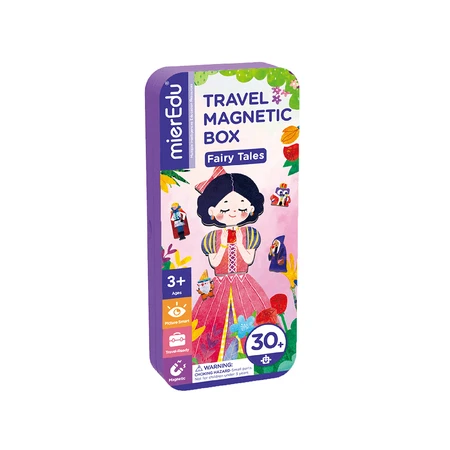 Magnetic jigsaw puzzle in metal box, matching and matching game - Stories